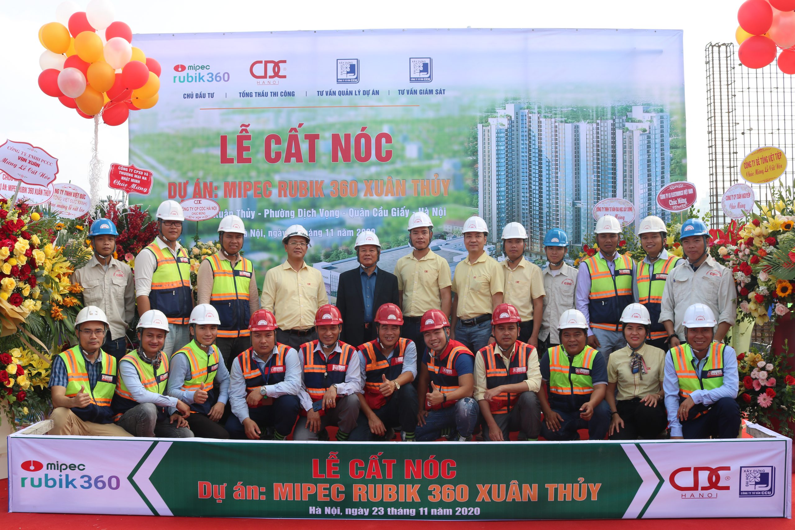 CDC Hà Nội cất nóc Dự án Mipec Rubik 360 Xuân Thủy