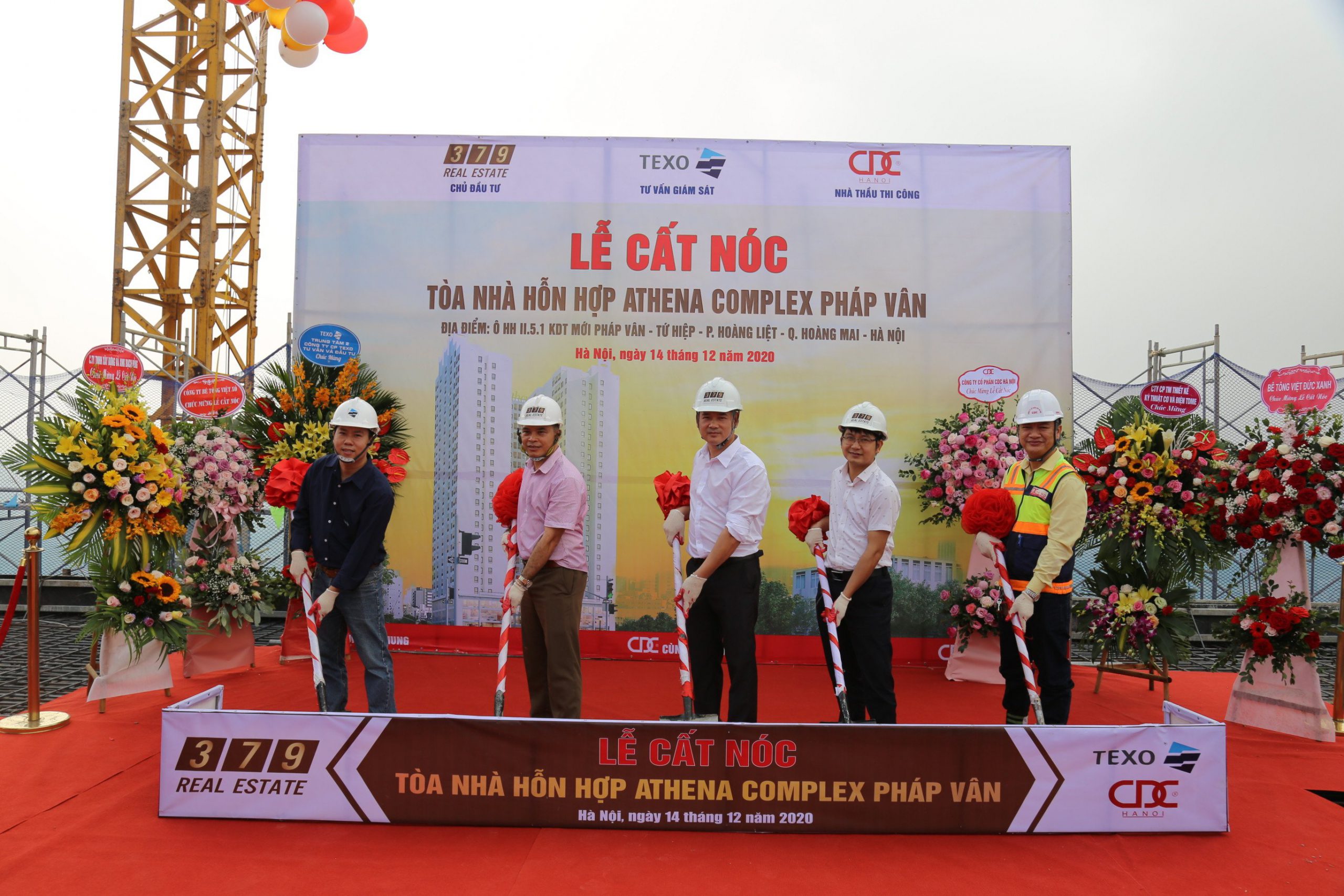 CDC Hà Nội cất nóc Dự án Athena Complex Pháp Vân