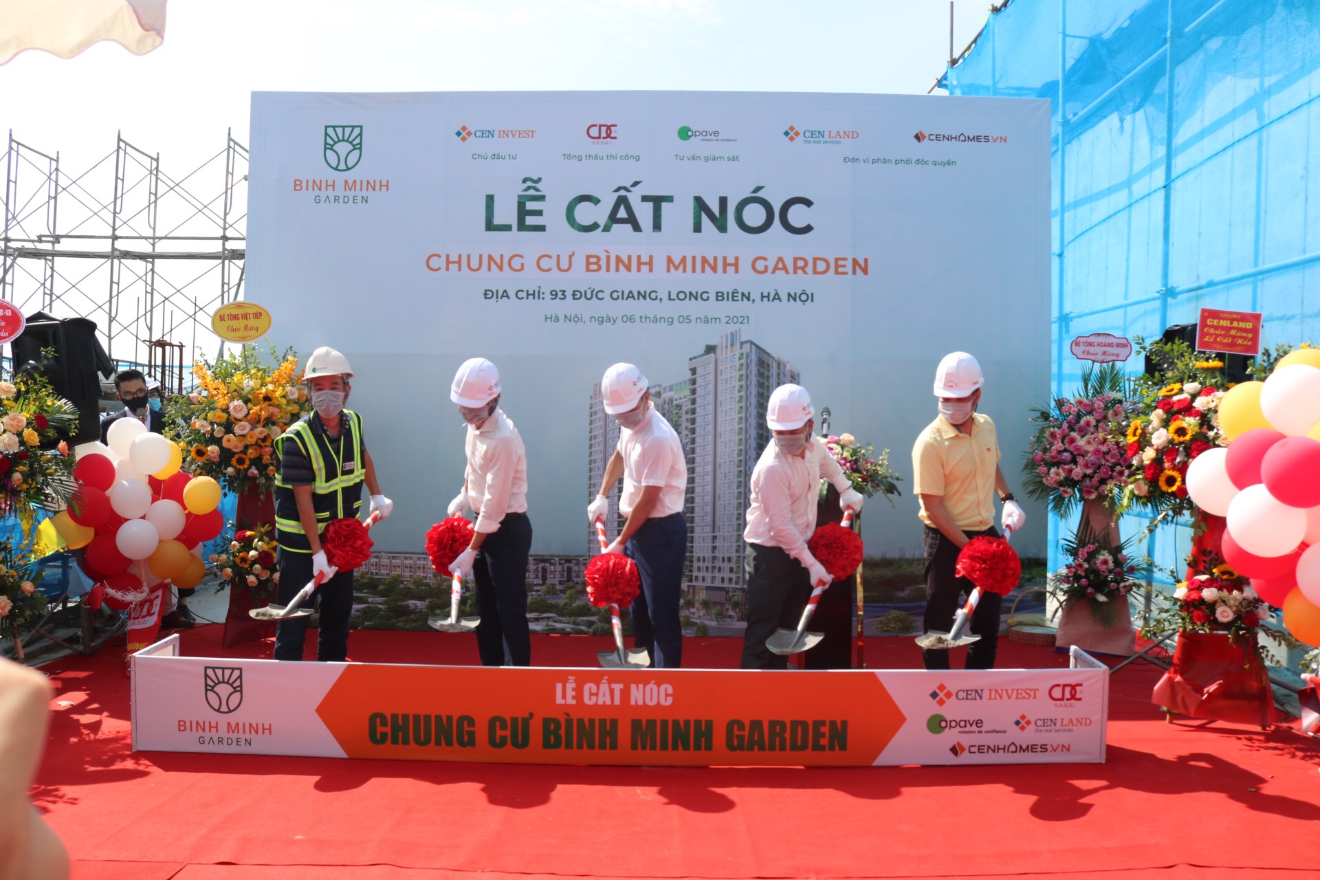 CDC Hà Nội Cất nóc Dự án Chung cư Bình Minh Garden