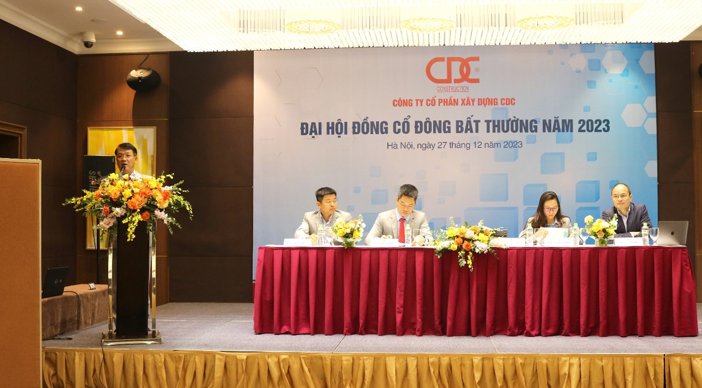 CDC TỔ CHỨC THÀNH CÔNG ĐẠI HỘI ĐỒNG CỔ ĐÔNG BẤT THƯỜNG NĂM 2023