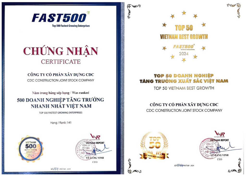 CDC ĐƯỢC TÔN VINH ĐỒNG THỜI TRONG 2 BẢNG XẾP HẠNG LỚN: FAST 500 & TOP 50 VIETNAM BEST GROWTH 2024