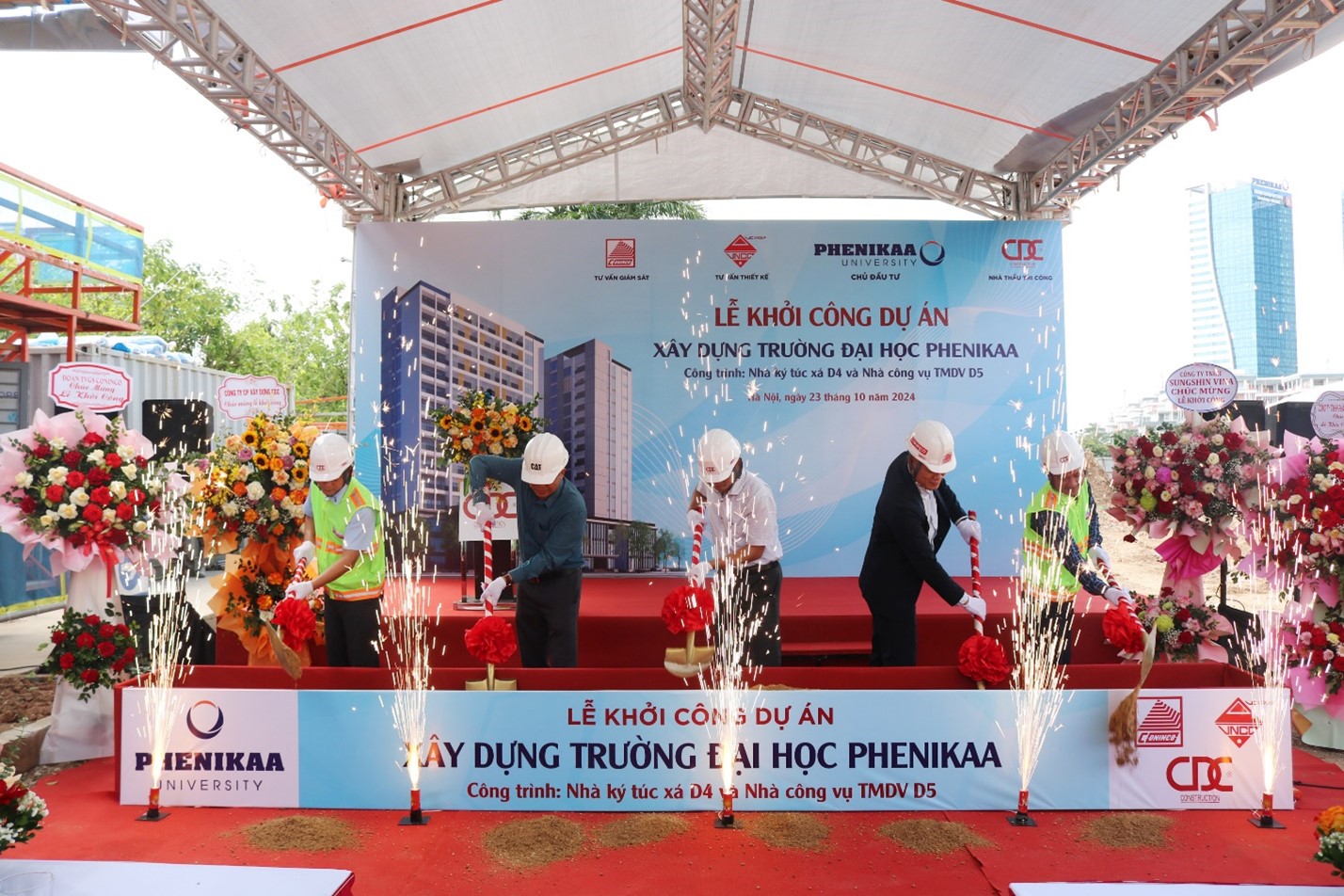 CDC KHỞI CÔNG DỰ ÁN XÂY DỰNG TRƯỜNG ĐẠI HỌC PHENIKAA: CÔNG TRÌNH NHÀ D4, D5