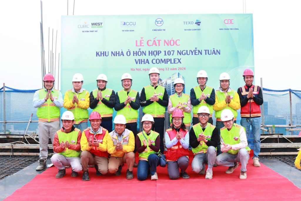 Cất nóc dự án Viha complex nguyễn tuân