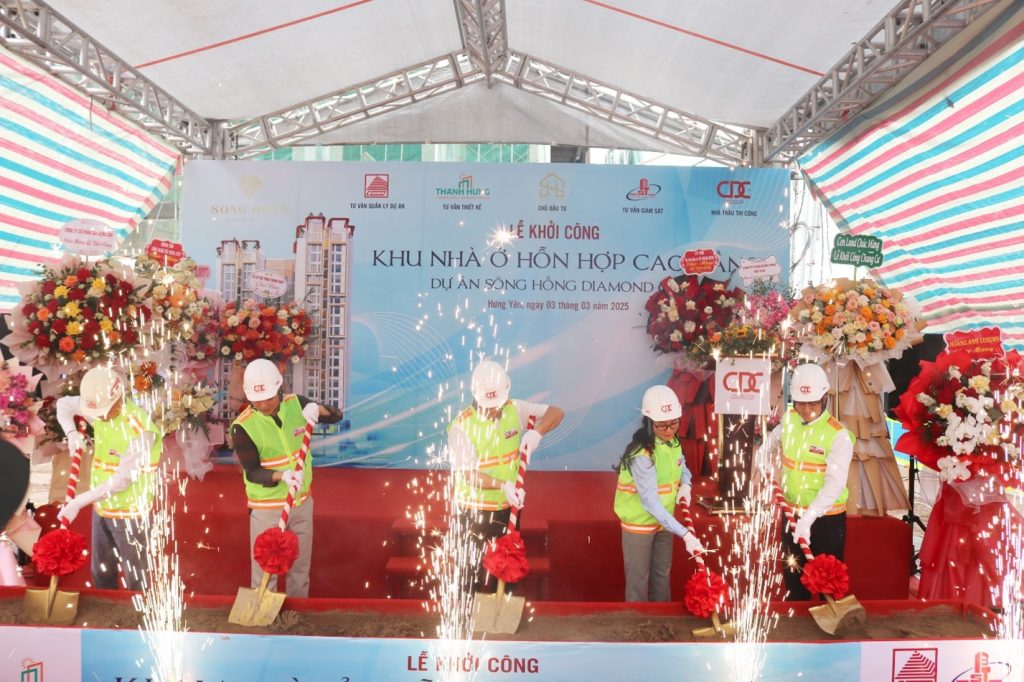 CDC KHỞI CÔNG DỰ ÁN MỞ MÀN HÀNH TRÌNH 2025: KHU NHÀ Ở HỖN HỢP CAO TẦNG – DỰ ÁN SÔNG HỒNG DIAMOND CITY