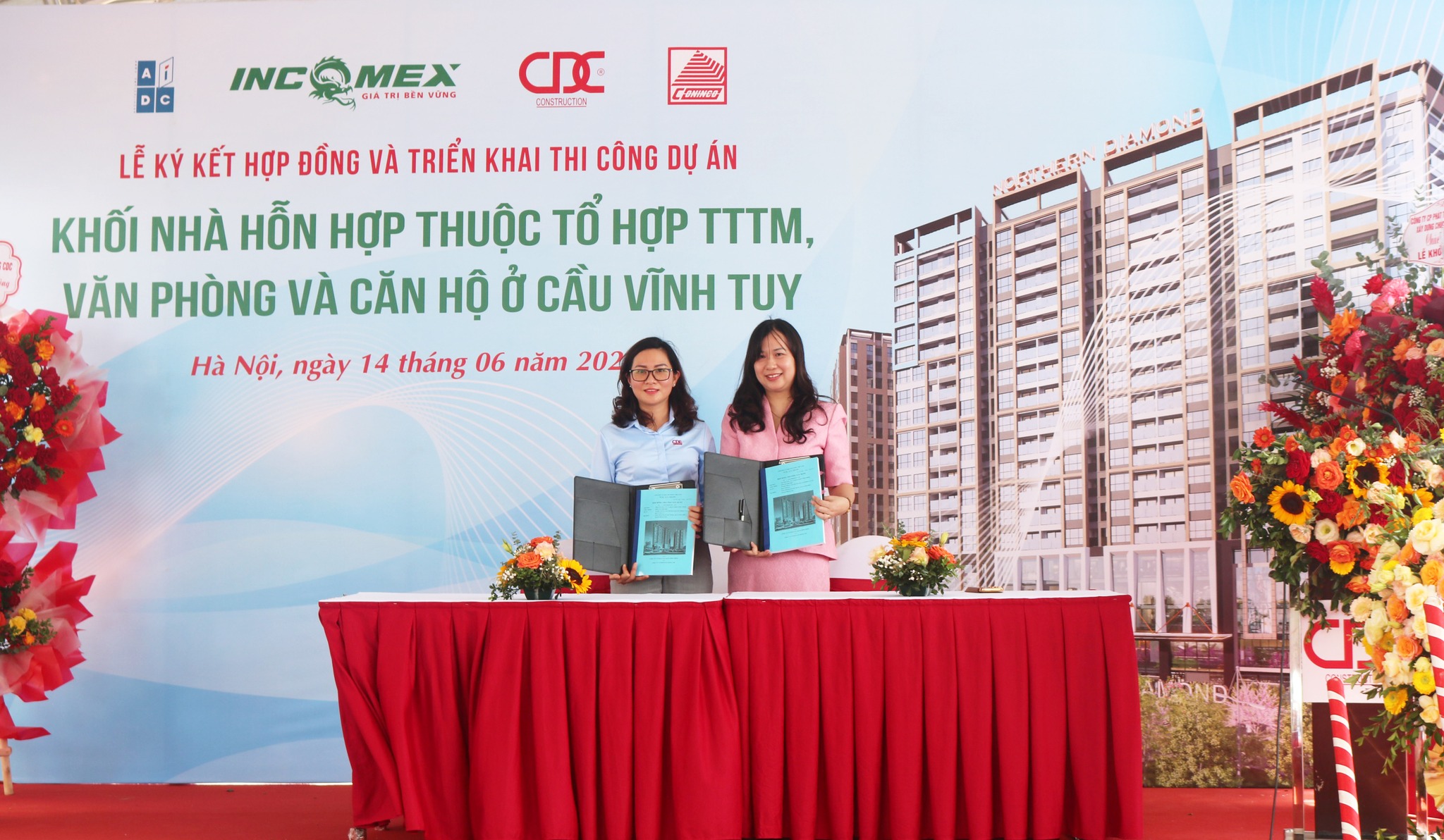 LỄ KÝ KẾT HỢP ĐỒNG & TRIỂN KHAI THI CÔNG DỰ ÁN KHỐI NHÀ HỖN HỢP THUỘC TỔ HỢP TTTM, VĂN PHÒNG VÀ CĂN HỘ Ở CẦU VĨNH TUY