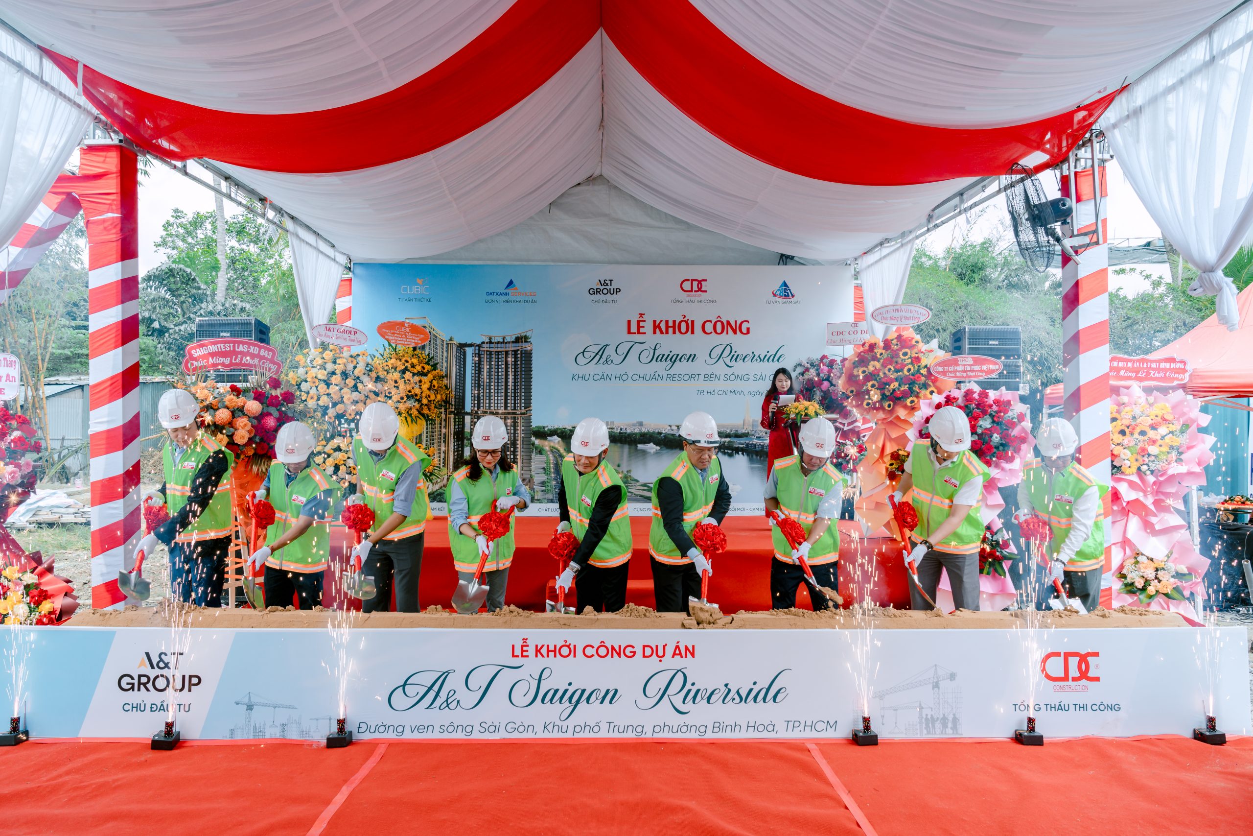 CDC Construction khởi công dự án A&T Saigon Riverside – Kiến tạo biểu tượng sống xanh ven sông Sài Gòn