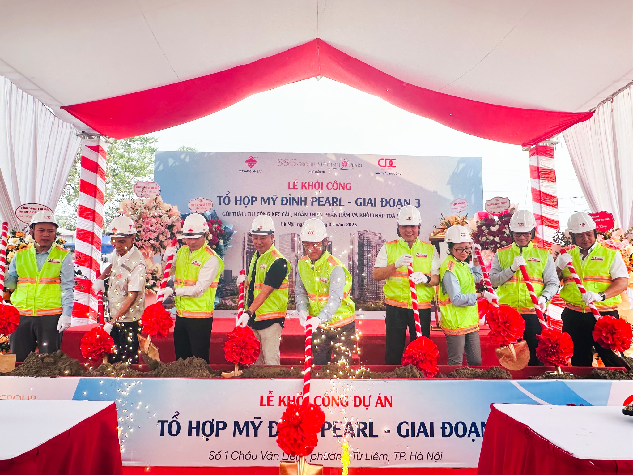CDC CONSTRUCTION KHỞI CÔNG DỰ ÁN MỸ ĐÌNH PEARL GIAI ĐOẠN 3